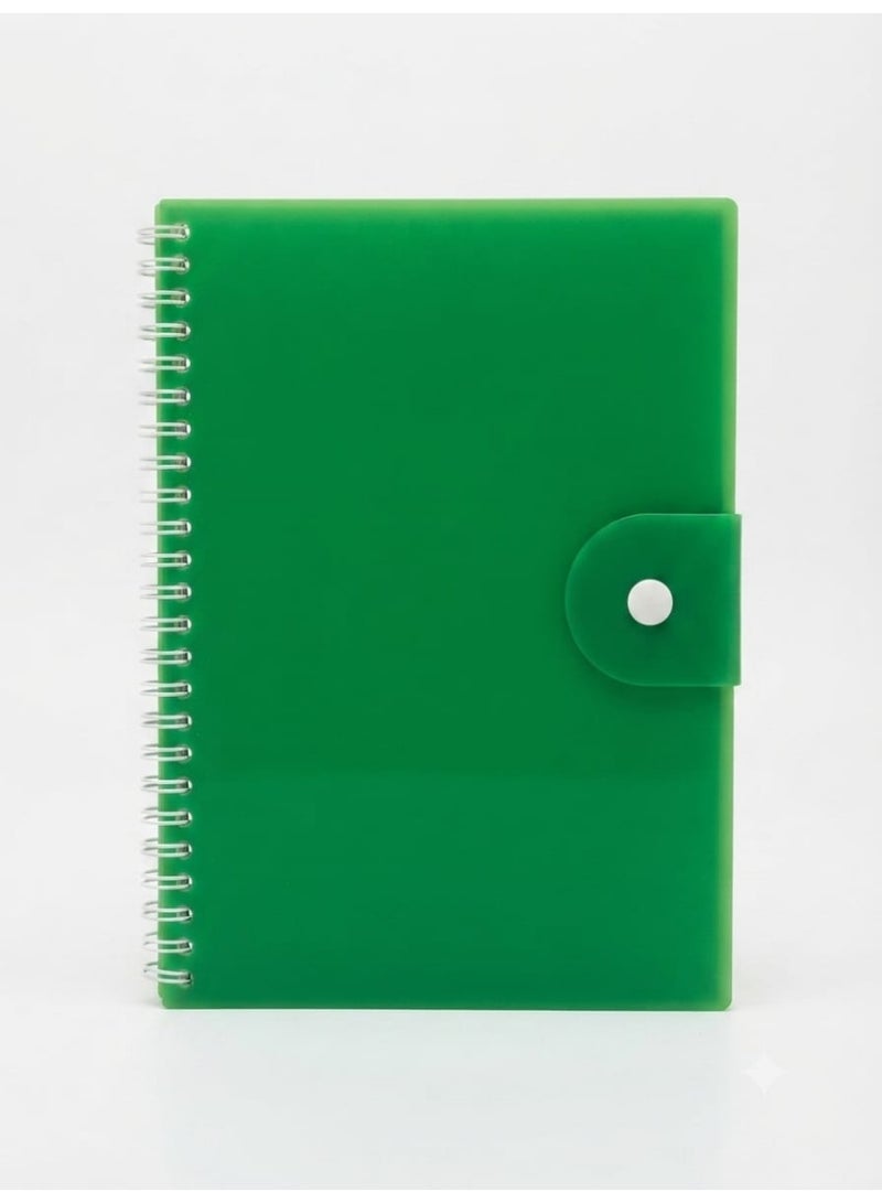 A5 Spiral Notebook, Lined, 90 Sheets, Green