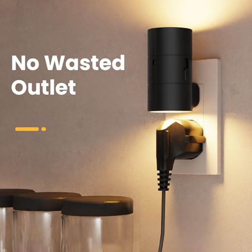 VOLISUN Night Lights Plug into Wall, Dimmable LED Nightlight with Dusk to Dawn Light Sensor, 0-100LM Adjustable Brightness, 3 Color Temperatures, Compact Size Black 4 Pack for Hallway,Bedroom,Bathroom - Image 4