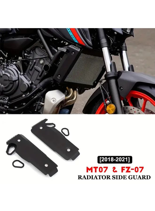 A Pair Bike Radiator Side Cover Grille Guard Panel Water Tank Mesh Suitable For YAMAHA MT07 FZ07 2018 2019 2020 2021 Motorcycle Accessories - Image 1