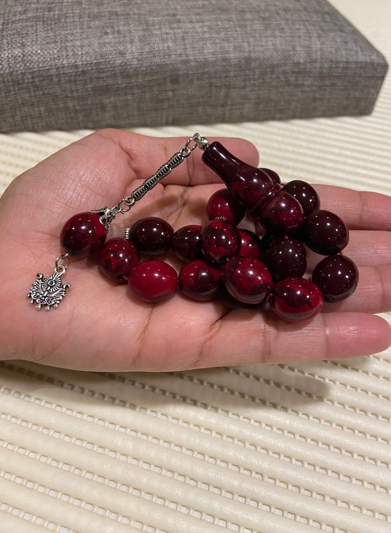 Faturan Prayer Beads For Men 17 Beads Size 13.5mm*15.5mm - Image 2