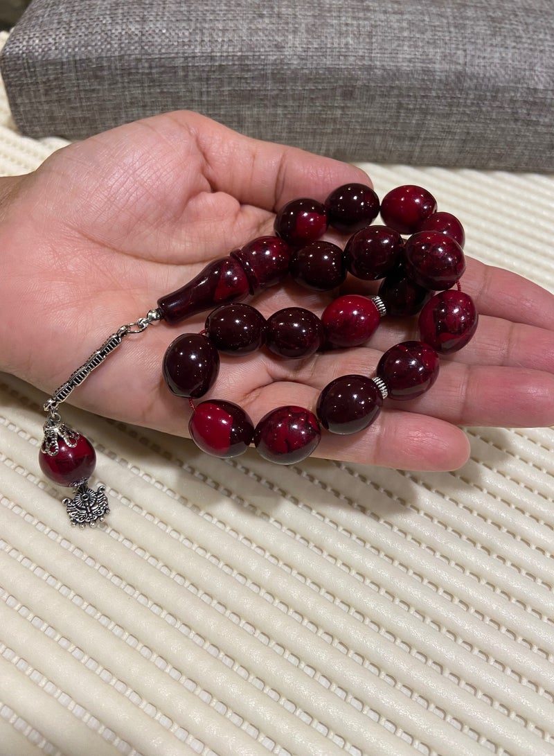 Faturan Prayer Beads For Men 17 Beads Size 13.5mm*15.5mm - Image 5