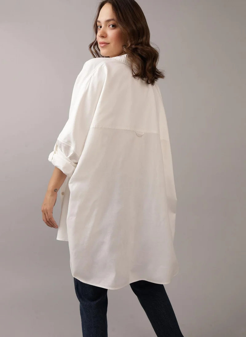 امريكان ايجل Pocket Detail Button Down Oversized Shirt