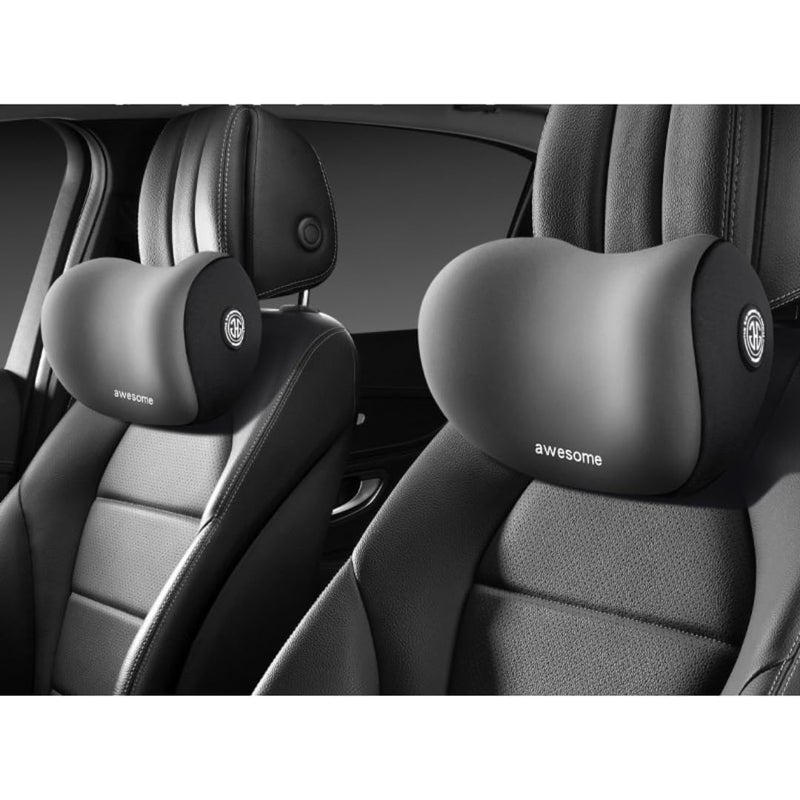Fodgo Car Neck Pillow Neck Pain Relief for Long Drive Car Seat Back Head Rest Memory Foam Pillow for Driving Car Office with Adjustable Strap and Breathable Removable Cover - Image 1