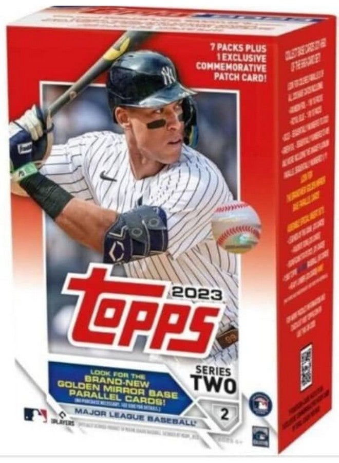 Topps 2023 Series 2 Baseball Value Box - 98 Ungraded Cards - Blue, 6x4 Inches - MLB, Baseball Card - Image 1
