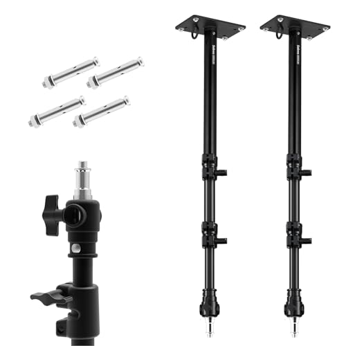 Selens Camera Wall Mount Ring Light Boom Arm, Overhead Light Mounting 39 inch for Photo Studio Video Ring Light, Strobe Light, Flash, Softbox, Reflector, 2 Pack - Image 1