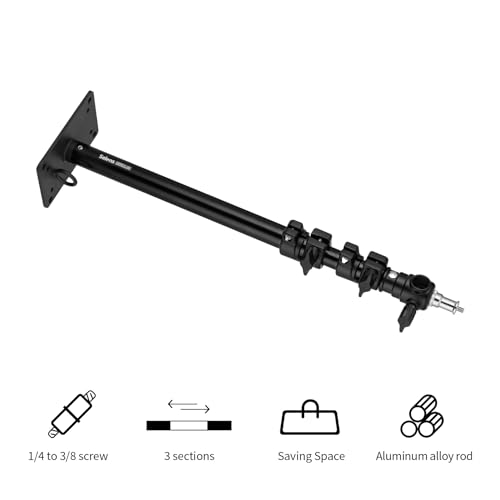 Selens Camera Wall Mount Ring Light Boom Arm, Overhead Light Mounting 39 inch for Photo Studio Video Ring Light, Strobe Light, Flash, Softbox, Reflector, 2 Pack - Image 2