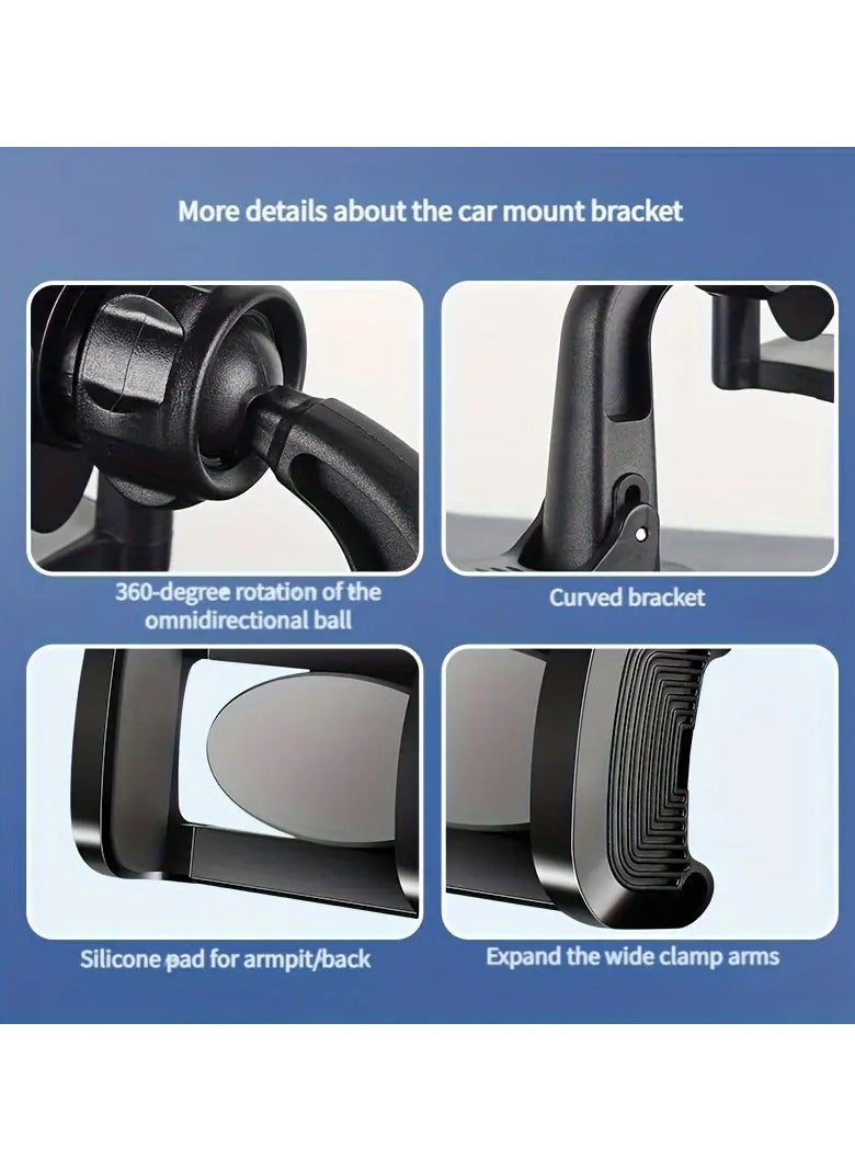 360° Rotatable Magnetic Car Phone Mount - Dashboard Holder for iPhone & for Android, Strong Grip