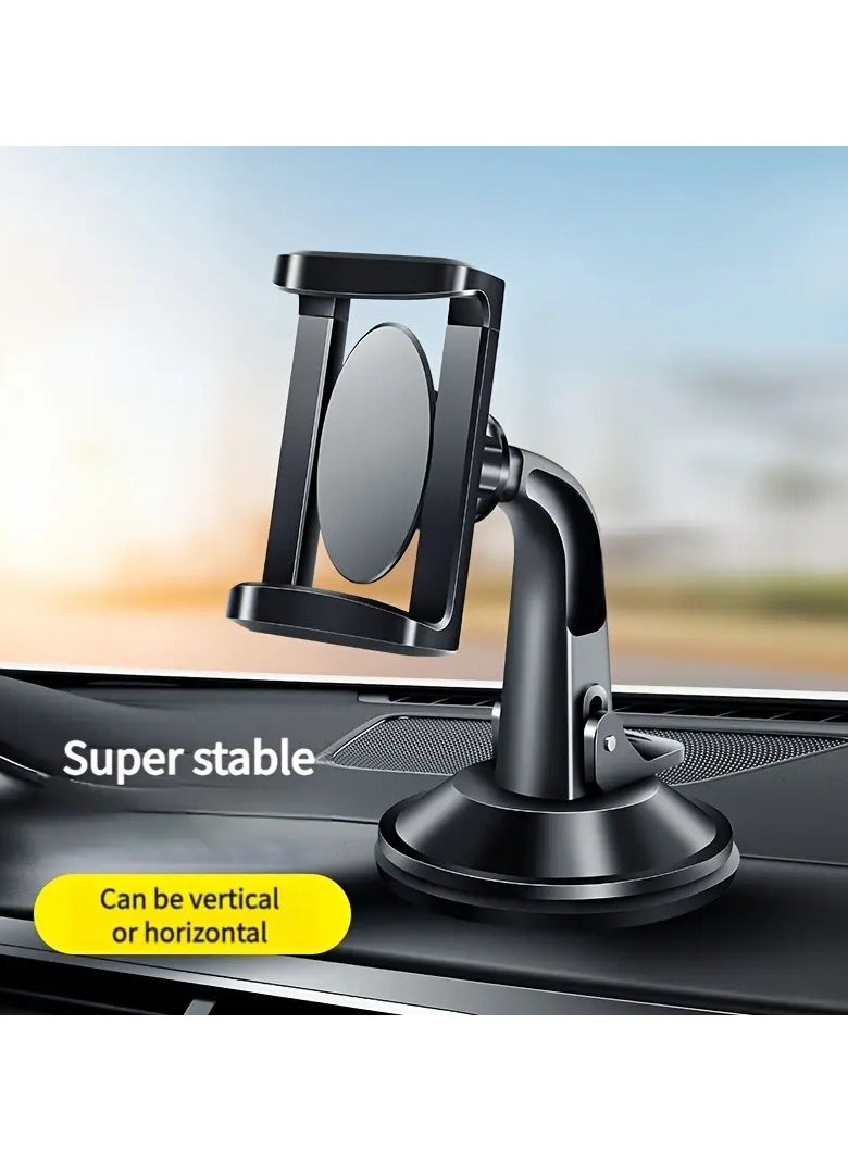360° Rotatable Magnetic Car Phone Mount - Dashboard Holder for iPhone & for Android, Strong Grip
