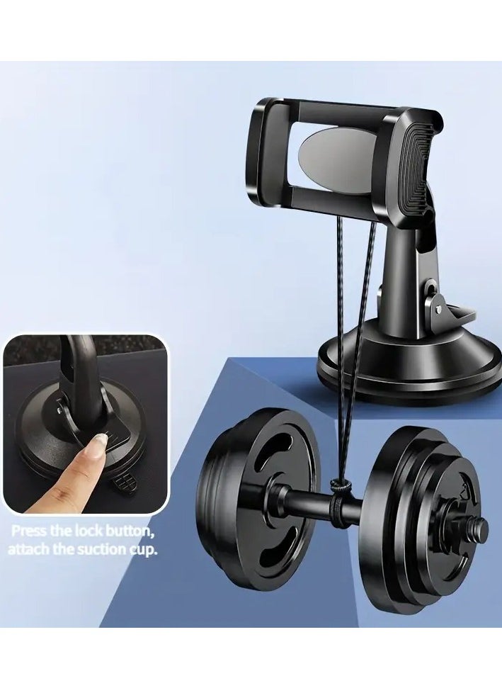 360° Rotatable Magnetic Car Phone Mount - Dashboard Holder for iPhone & for Android, Strong Grip