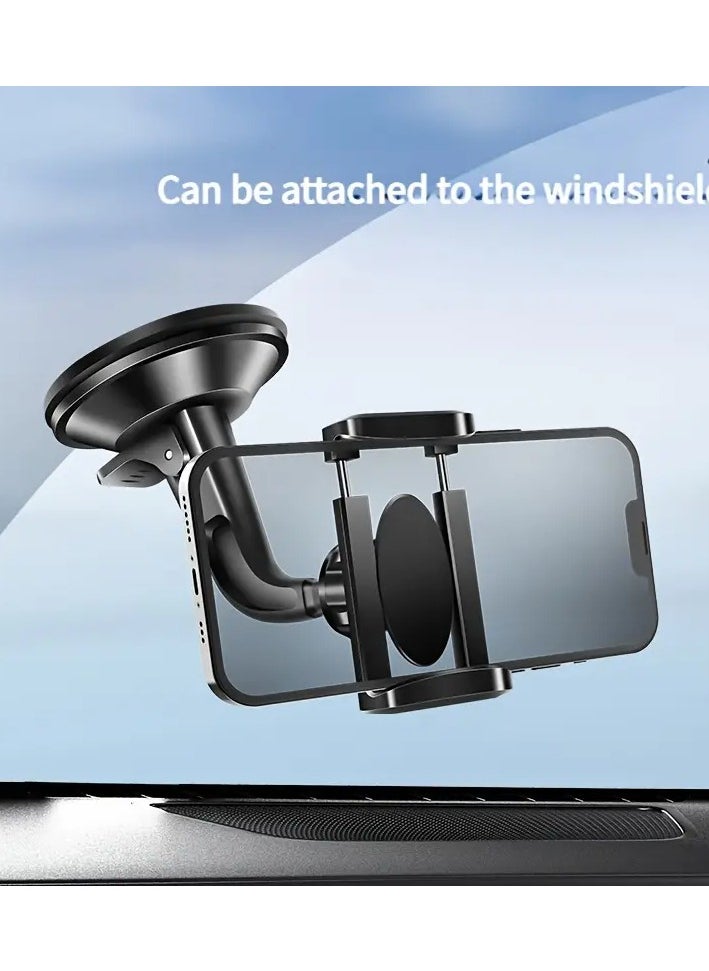 360° Rotatable Magnetic Car Phone Mount - Dashboard Holder for iPhone & for Android, Strong Grip