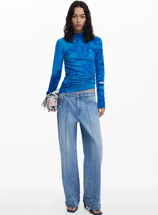 DESIGUAL Long Fine Watercolor Sweater