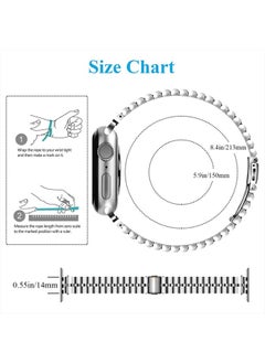 VIKOROS Metal Bracelet Compatible with Apple Watch Band 38mm 40mm 41mm 44mm 42mm 45mm 49mm iWatch Series 8 7 6 5 4 3 SE Ultra for Women Men, Designer Dressy Charms Classy Chain Straps Stainless Steel  - Image 5