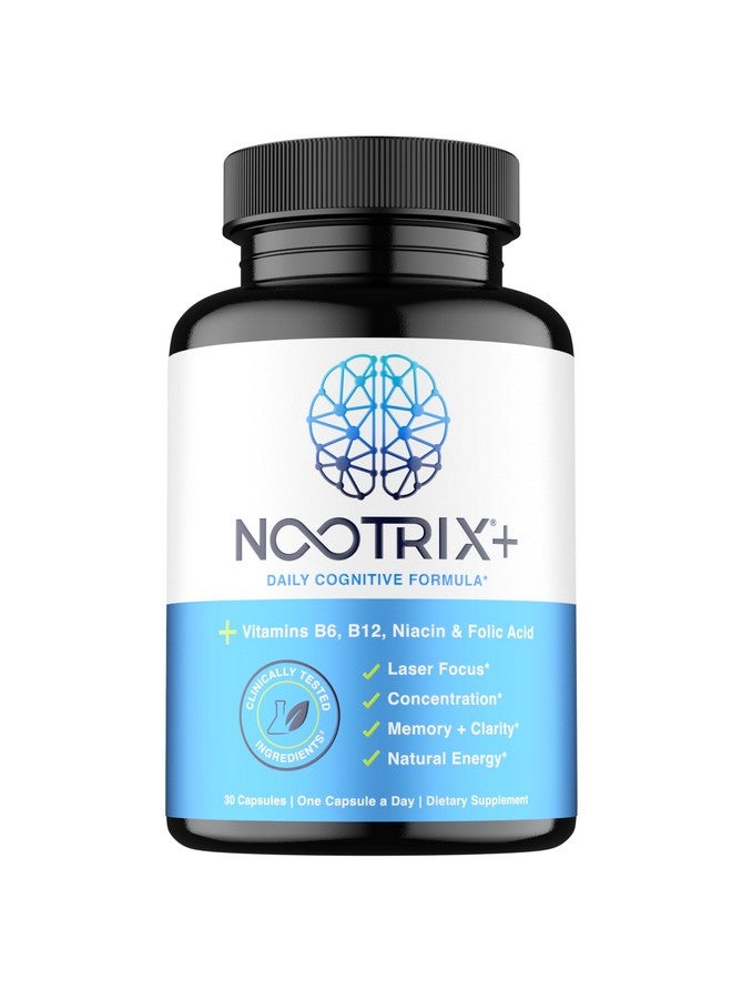Nootrix مكمل نوتريكس براين بلس المعزز للذاكرة | يدعم الذاكرة والتركيز العقلي وصحة الدماغ والطاقة | يعزز المزاج الصحي ووظيفة الدماغ | فيتامين ب1، فيتامين ب6 وفيتامين ب12 | 30 كبسولة - Image 1