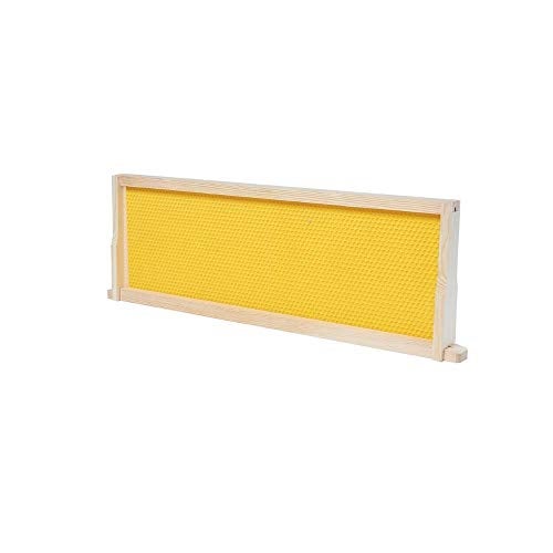 BeeCastle Medium Beehive Frames and Wax Foundations,10 Pack Honey Bee Frames with Wooden Bee Hive Frames and 100% Beeswax Coated Foundations, 6-1/4-Inch (Yellow) - Image 4