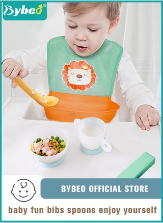 2 Baby Silicone Bibs With 2 Silicone Spoons and Storage Boxes, Infant Feeding Bib, Skin-friendly Drool Bibs with Pockets for Boys and Girls, Waterproof Adjustable Design - pzsku/ZA63DBB8ABDE1CAEA3E4BZ/45/_/1721209457/e1b4cef5-446c-4b33-8663-7b5bbe1cec9f