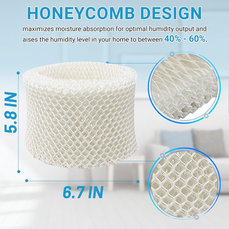 Lemige 4 Pack Humidifier Wicking Filters Compatible with Honeywell HC-888, HC-888N, Filter C, HCM-890, HEV-320 Series, Compatible with Duracraft DCM-200, DH-890 - Image 3