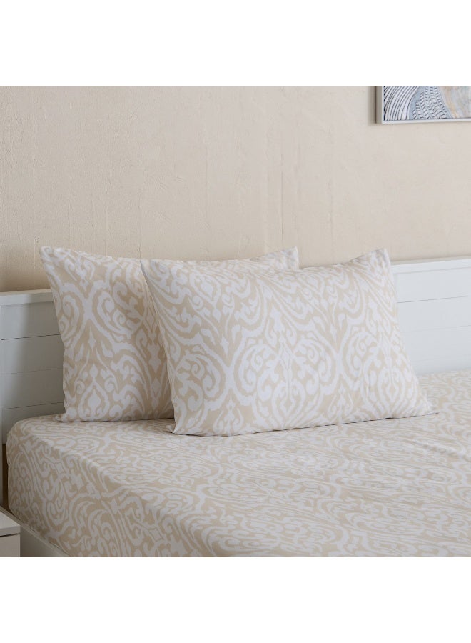 Home Box طقم أغطية وسائد ميكروفايبر - بيج، 2 قطع - Image 1