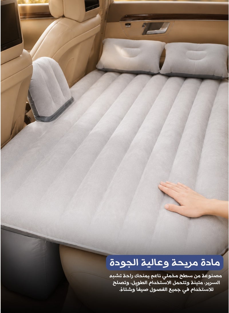 مرتبة سيارة قابلة للنفخ – سرير هوائي مريح للمقعد الخلفي للسيارات وسيارات SUV أبعاد المرتبة هي 135 × 80 سم (الطول × العرض). - Image 3