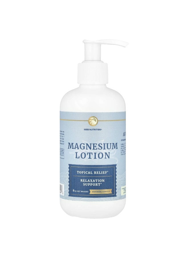 Nobi Nutrition - Nobi Nutrition, Magnesium Lotion, Soothing Vanilla, 8 oz - Image 1