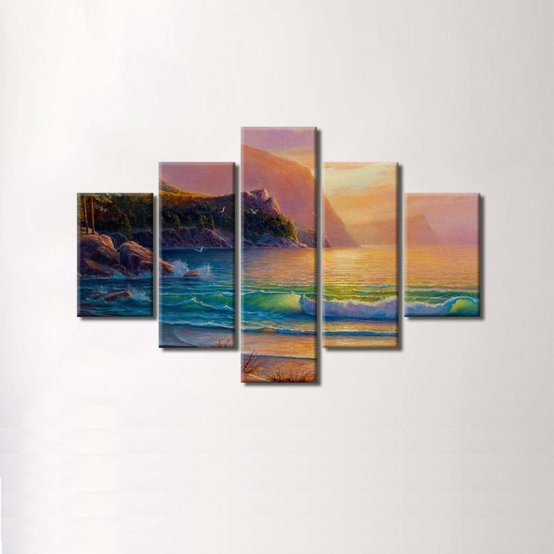 BPA Sparcling and Exploding Canvas Wall Art - 5 Piece Set - Image 2