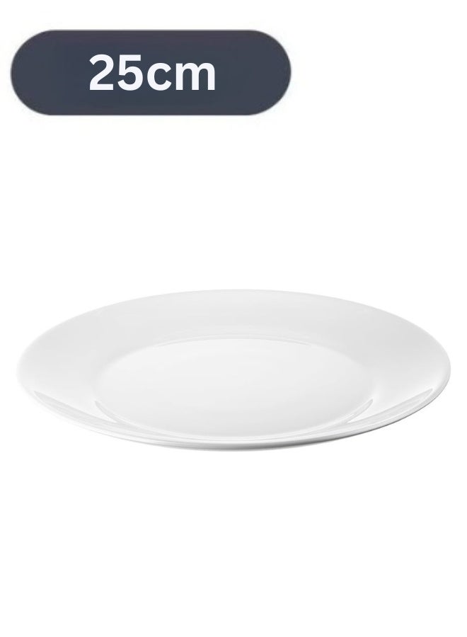 OFTAST 4-Piece Porcelain Dinner Set Includes Dessert Plates, Deep Plates, Flat Plates, And Soup Bowls. Dishwasher And Microwave Safe - White. - Image 2