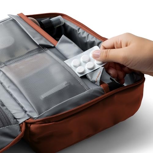 Bellroy Hanging Toiletry Kit Plus (8 Liter Travel Hanging Toiletry Bag) - Clay - Image 5