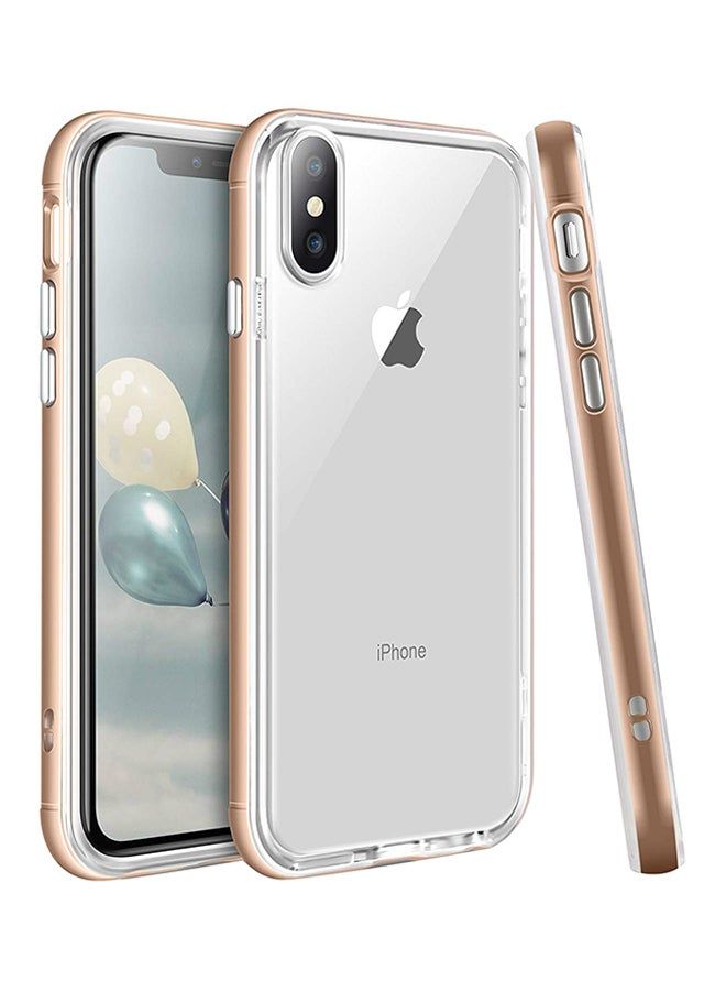 Raxoom Protective Case Cover For Apple iPhone X Clear/Rose Gold
