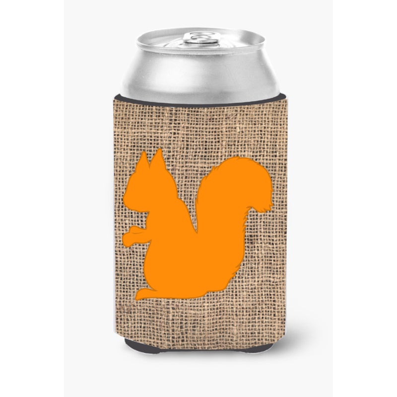 Caroline's Treasures Squirrel Burlap and Orange Can or Bottle Beverage Insulator Hugger 