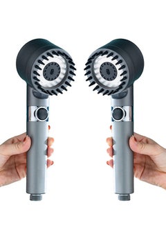 2 Packs German Style Massage Shower System with High-Pressure Performance, Multifunctional One-Button Adjustment Shower Head