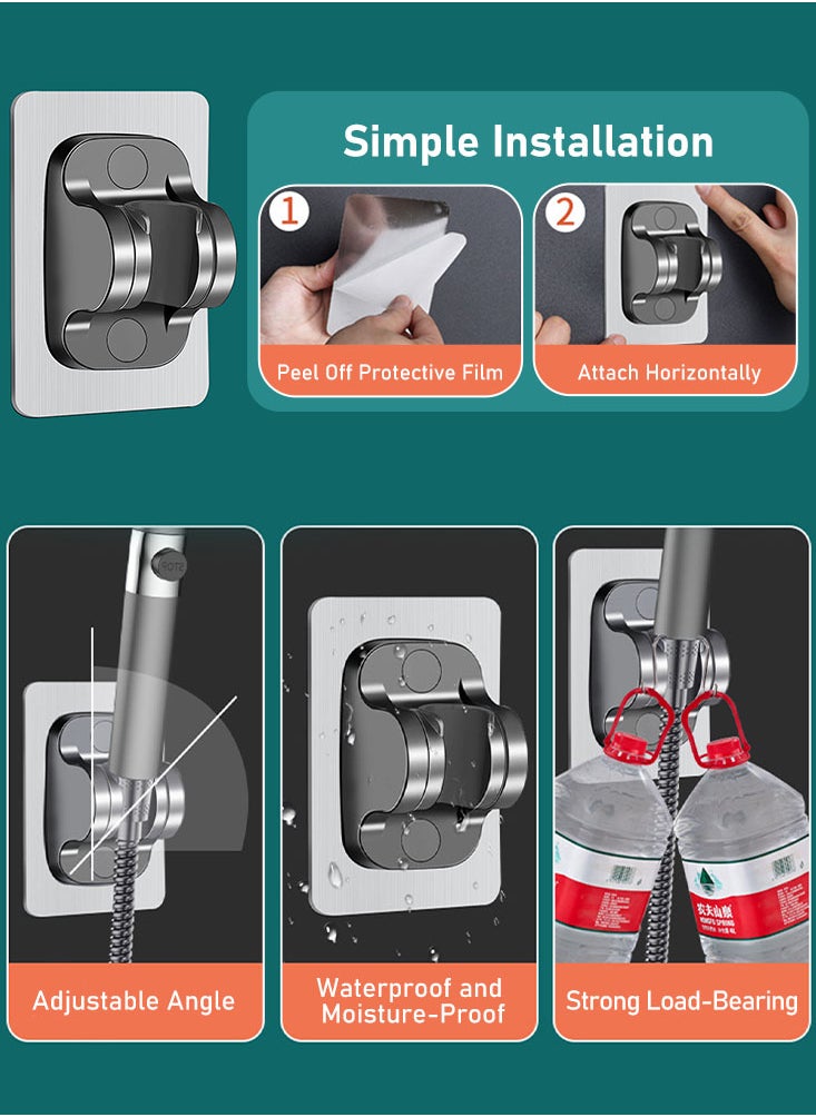 Perfii 2 Packs German Style Massage Shower System with High-Pressure Performance, Multifunctional One-Button Adjustment Shower Head  - Image 5