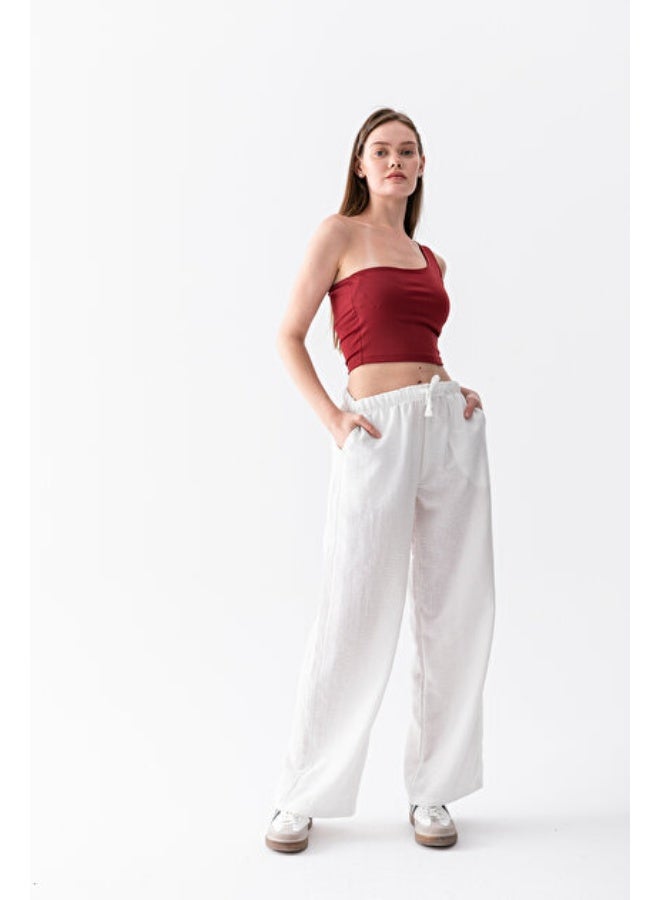 ARCO STORE Linen Pants Linen Blended Loose Fit Women's Pants – Comfortable Summer Casual Pants - Image 1