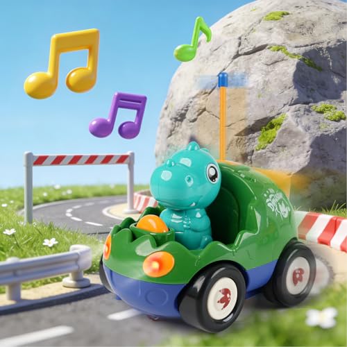 QPOU Remote Control Dinosaur Car for Kids Dino RC Car Toys for Toddler Ages 18 Months with Lights and Music Birthday Gifts for Boys Ages 2 3 4 5 Years Old - Image 5