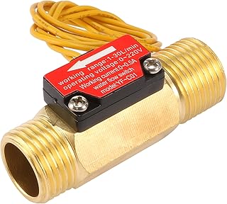 uxcell uxcell G1/2 Hall Effect Liquid Water Flow Sensor Switch Flow Meter Counter 1-30L/min YF-C01  - Image 1