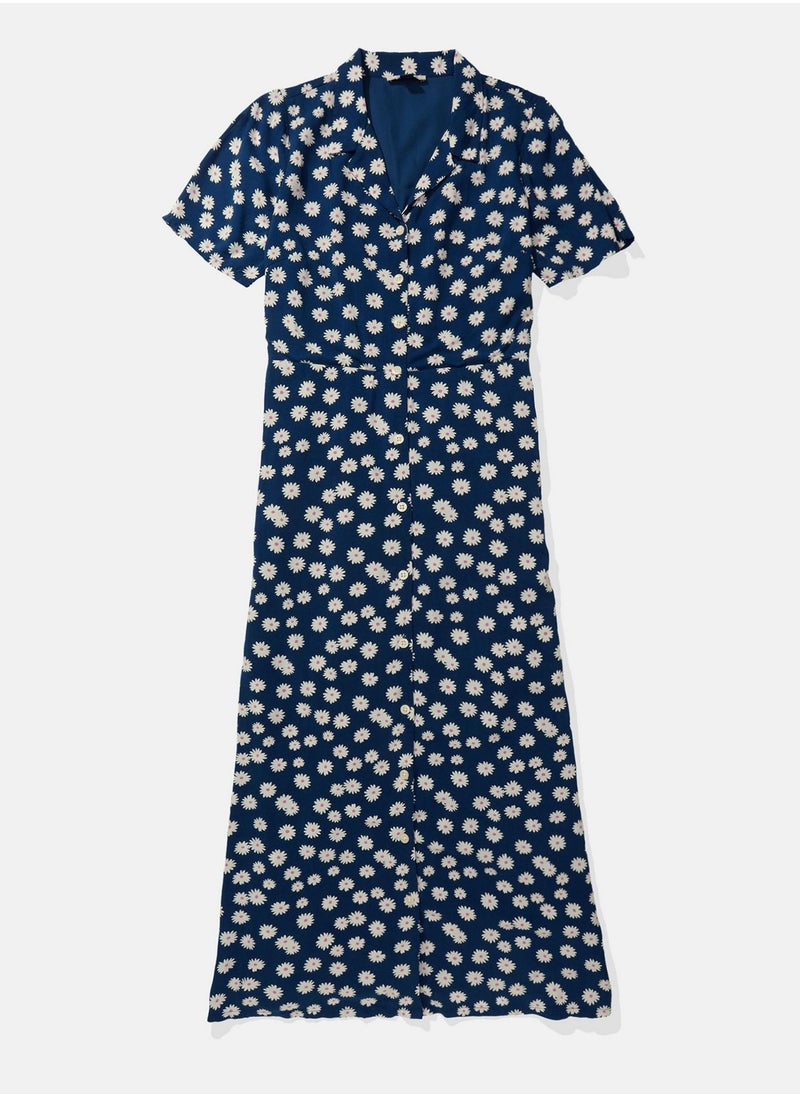 American Eagle - AE Collared Shirt Midi Dress - Image 1