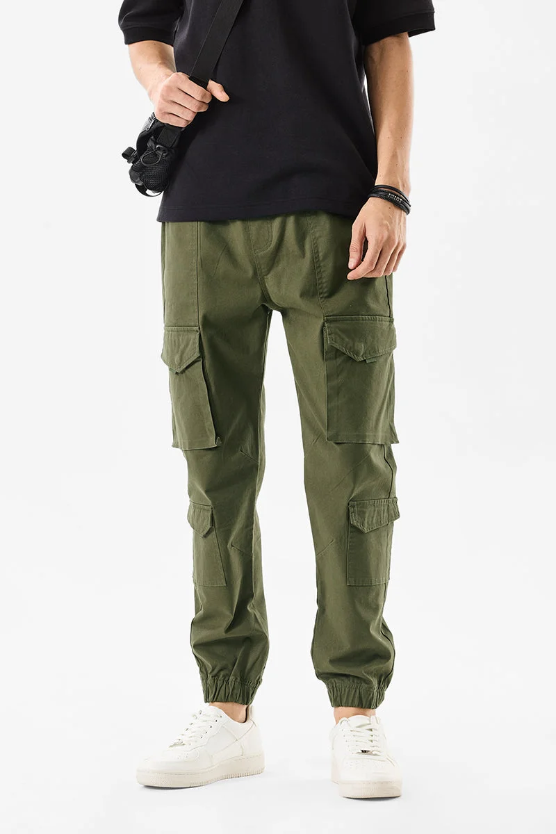 SNITCH بنطلون رياضي كارجو بسبعة جيوب بقصة عادية