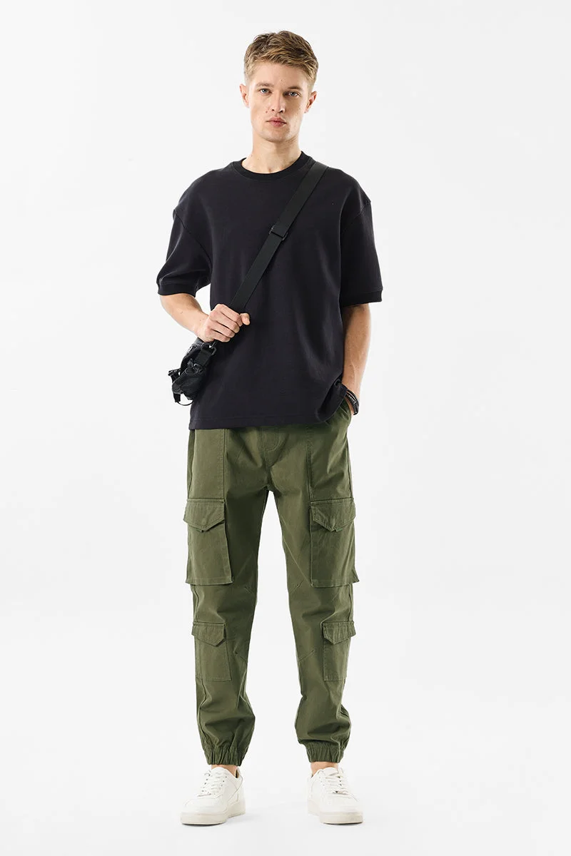 SNITCH بنطلون رياضي كارجو بسبعة جيوب بقصة عادية