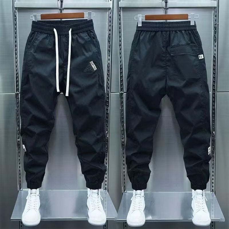 Mens New Casual Cargo Joggers 2023 Black  - Image 1