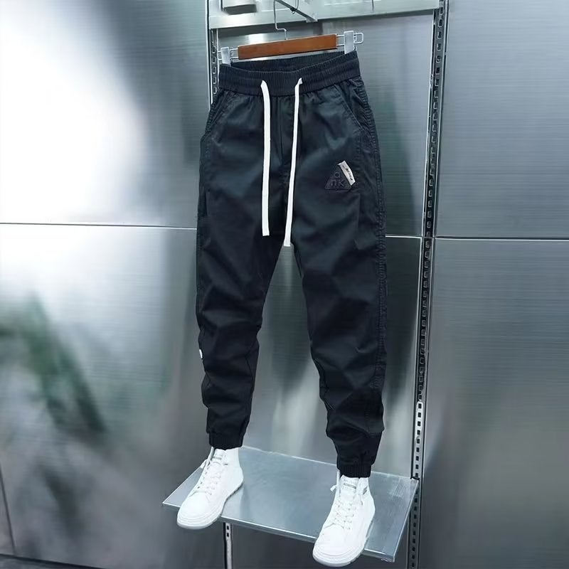 Mens New Casual Cargo Joggers 2023 Black  - Image 2