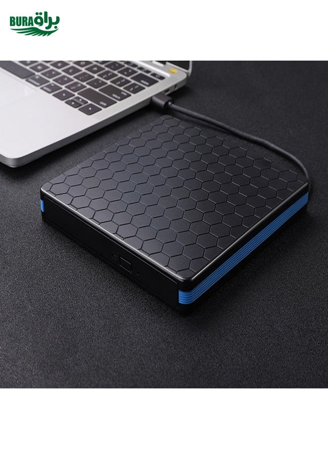 BURAQ External DVD Drive USB 3.0 CD/DVD+/-RW Drive/DVD Player CD ROM Burner  - Image 1