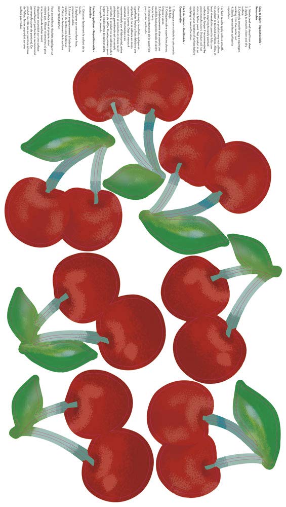 Tempaper Cherry Peel and Stick Wall Decals, red - Image 4