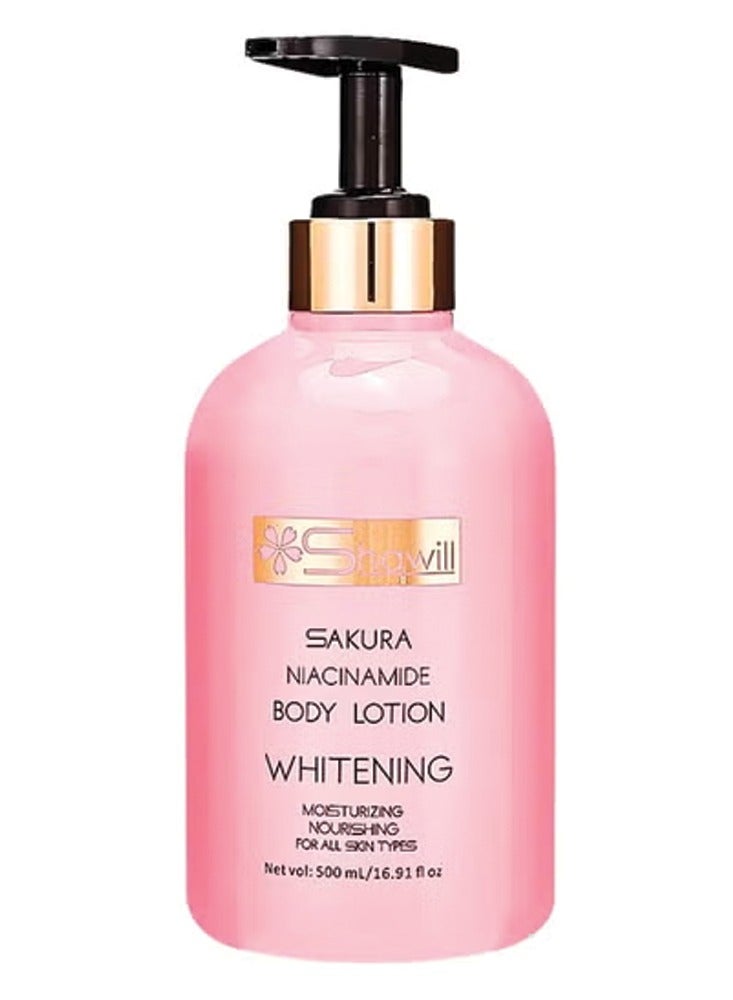 Shawill Sakura Niacinamide Whitening Body Lotion 500ml - Image 2