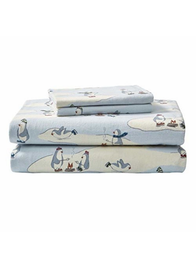 Eddie Bauer Eddie Bauer 196484 Skating Penguins Sheet Set, Blue Sky, Queen - Image 2
