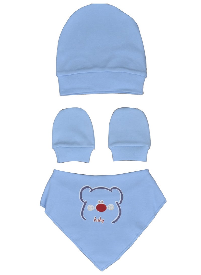 FUN MOMENT Bib And Gloves And Hat Set For Baby - Image 1