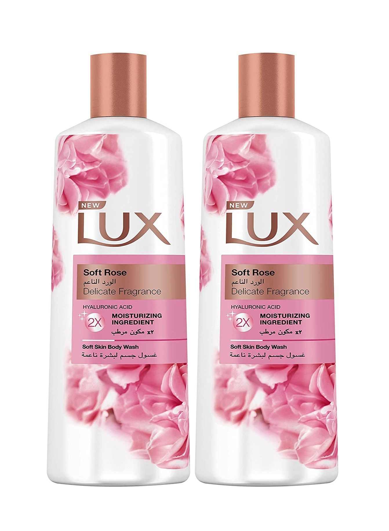 Lux Perfumed Moisturising Body Wash Soft Rose 500ml pack of 2