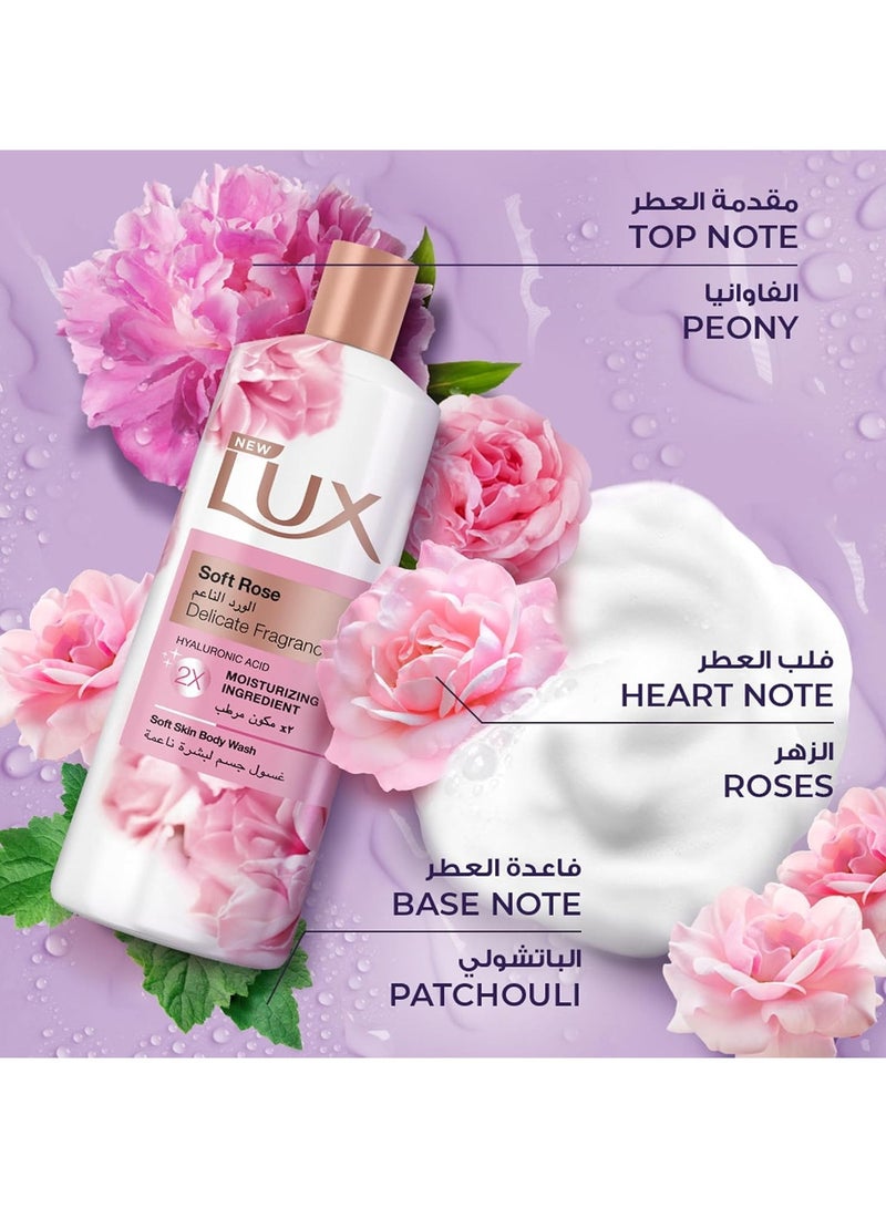 Lux Perfumed Moisturising Body Wash Soft Rose 500ml pack of 2 - Image 3