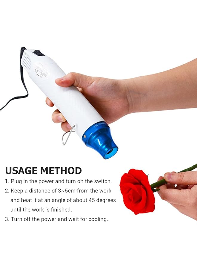 erorex Hot Air Machine 300W Hot Air Machine Portable Hot Air Gun Heating And Shaping Tool For Soft Clay Relief Powder Heat Shrinkable Sheet 220V Eu Plug - Image 4