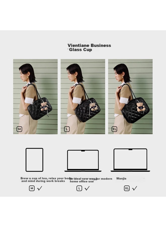 Just Star Xu Lu Style Toast Bag Luxury New Boston Women's Large Capacity Shoulder School Commuter Tote Bag Gift - Image 4
