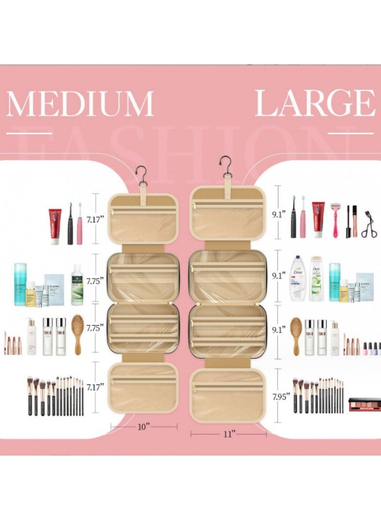 عام جديد السفر حقيبة المرحاض مع هوك المحمولة حقيبة مستحضرات التجميل السفر المرأة حقيبة المرحاض المحمولة حقيبة (27 * 20 * 6 سم) - Image 2