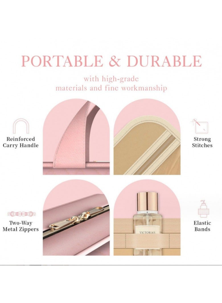 عام جديد السفر حقيبة المرحاض مع هوك المحمولة حقيبة مستحضرات التجميل السفر المرأة حقيبة المرحاض المحمولة حقيبة (27 * 20 * 6 سم) - Image 3