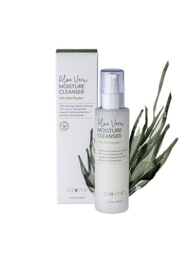 DEVITA - Aloe Vera Moisture Cleanser For Face With Aloehyplex Vegan Aging Defying Face Wash For Normal Dry Oily Acne Combination Or Sensitive Skin 5.0Fl Oz - Image 1